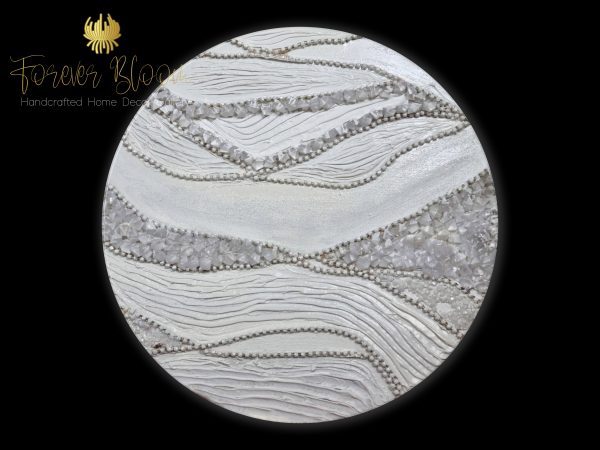 Luxury Wall Art- White, Gold, Silver- Minimalist