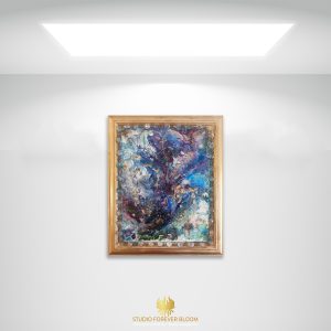 Luxury Small Original Art Near Me Melbourne| Abstract Peacock on Wall | Studio Forever Bloom