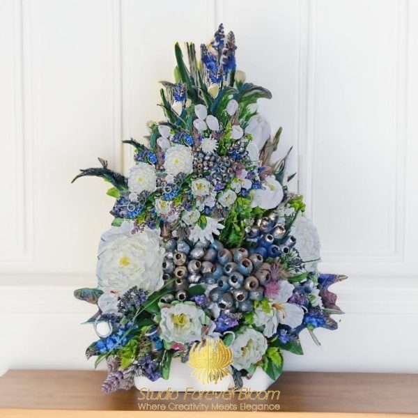 Silk Flower Melbourne Blue Shades Decor 'Feathers of Spring on Vase' | Studio Forever BloomSilk Flower Melbourne Blue Shades Decor 'Feathers of Spring on Vase' | Studio Forever Bloom