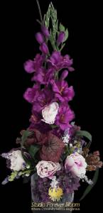 High-End Purple Silk Flower Decor Melbourne | 'Violet Tower' Artificial Flower Arrangement | Studio Forever Bloom