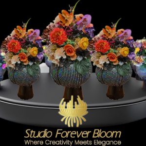 Theme Parties Melbourne, High Tea Floral Décor 'Floral Glam on Disco Ball' | Studio Forever Bloom