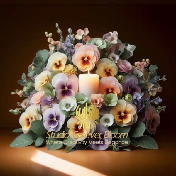 Pastel Pansy Flower Decoration