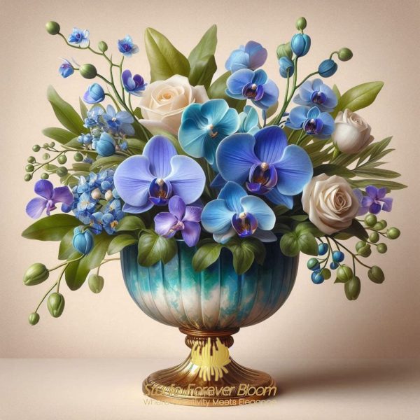 blue shades midi size 30-40cm flower decor by studio forever bloom Melbourne