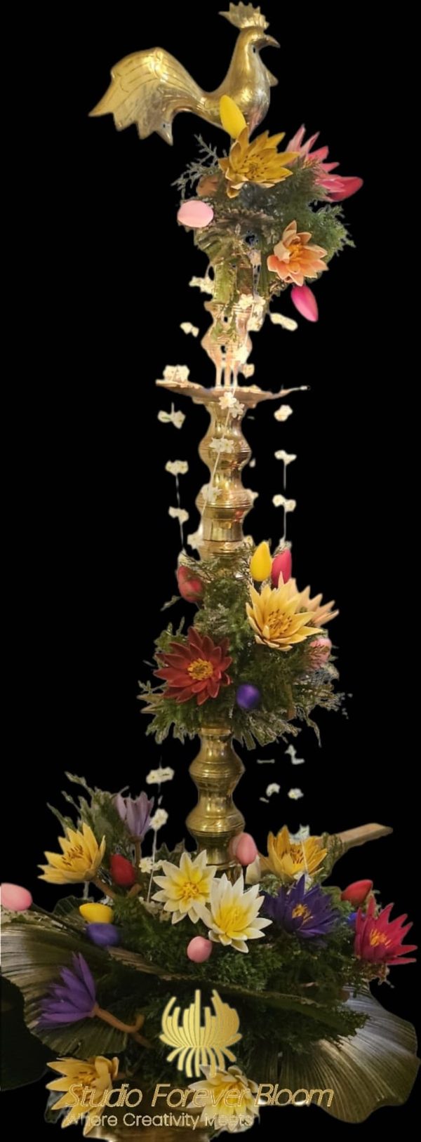 Event Hire: Sri Lankan Traditional Oil Lamp with Lotus Flowers | Studio Forever Bloom