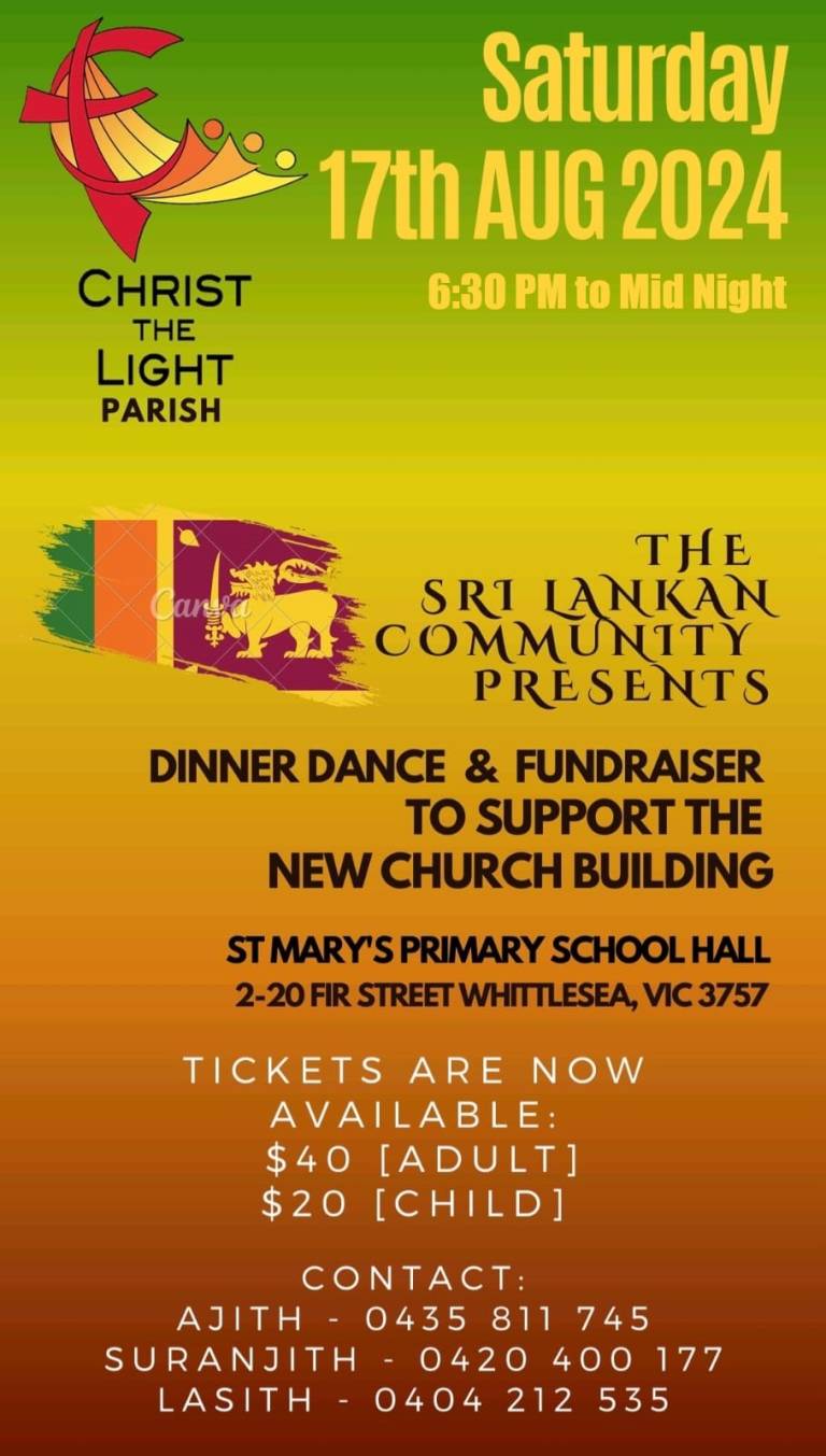 Christ The Light Parish Mernda | New Church Building Fundraiser | Organised by the Sri Lankan Community | Event Decor by Studio Forever Bloom