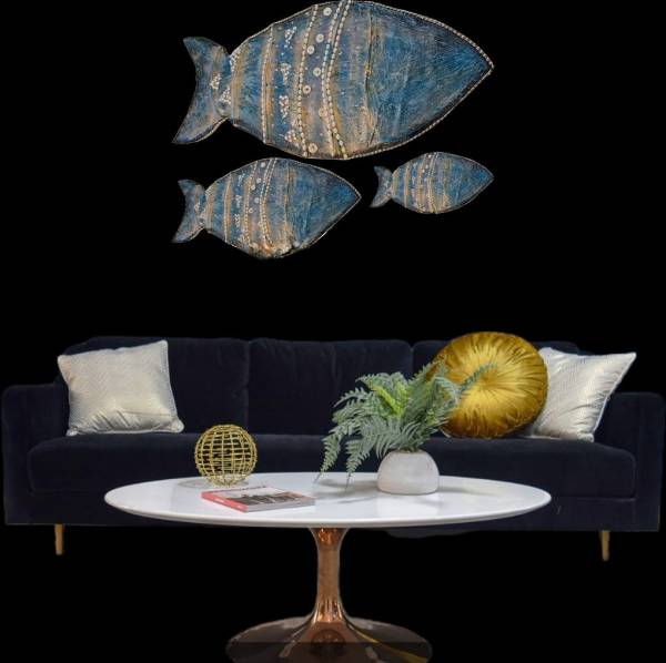 Artisanal Hampton Wave - Coastal Inspired Handcrafted Fish Wall Ensemble | Melbourne’s Unique Home Decor Artistry by Studio Forever Bloom